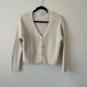 Princess Polly cropped white cardigan